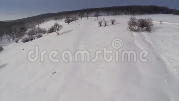 冬季景观鸟瞰图视频的预览图