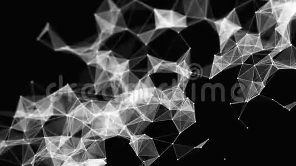 黑色白色丛带点线三角形背景视频的预览图