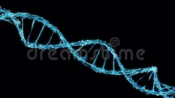 抽象运动背景数字屈膝DNA分子4k环Matte视频的预览图