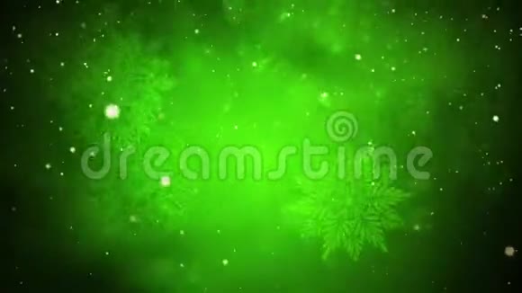 圣诞快乐寒假绿色背景视频的预览图