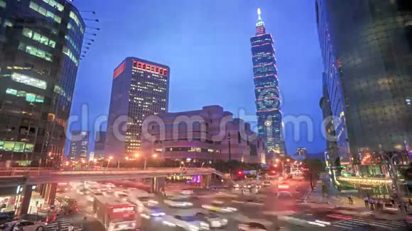 台湾台北晚景时间流逝视频的预览图