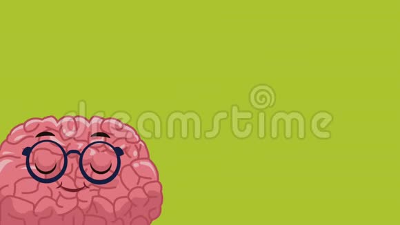 可爱的大脑卡通高清动画视频的预览图