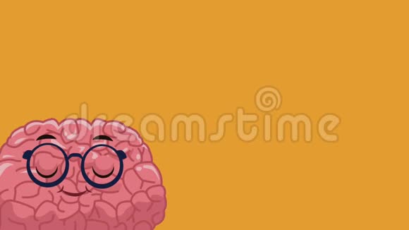 可爱的大脑卡通高清动画视频的预览图