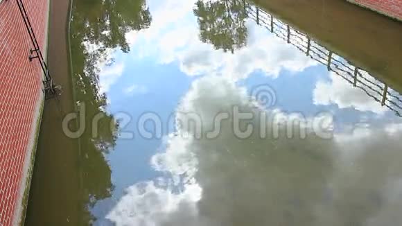天空和云彩在水中反射视频的预览图