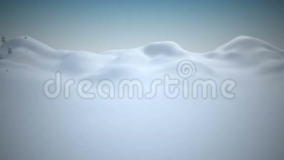 白雪覆盖了白雪覆盖的圣诞树视频的预览图