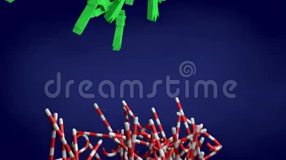 绿色彗星星用筷子圣诞节的象征视频的预览图
