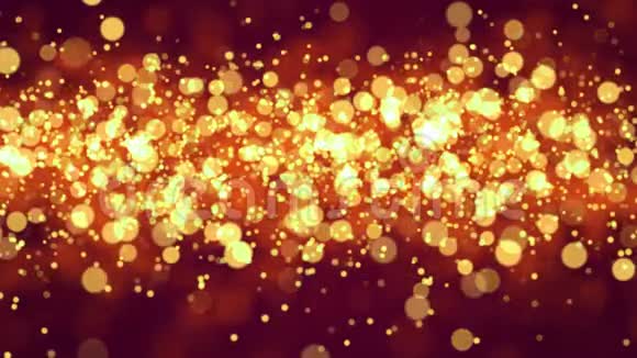 美丽闪烁的金色粒子运动背景视频的预览图