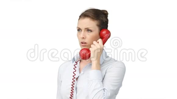 一个商务女性在打电话视频的预览图