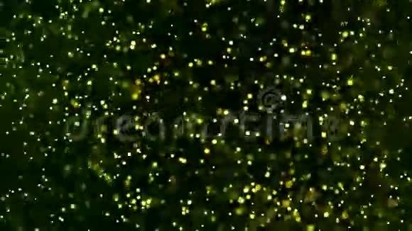 带有绿色颗粒的抽象循环背景视频的预览图