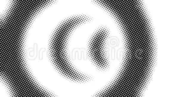 半色调的多个点电脑生成抽象背景三维渲染背景具有光学错觉效果视频的预览图