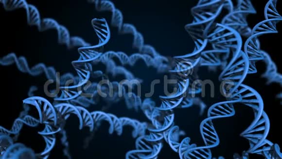 DNA密码摘要三维多角形线架DNA视频的预览图