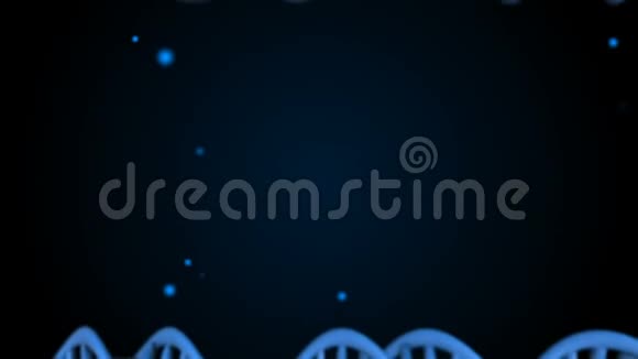 DNA密码飞了进来3d多边形线架DNA视频的预览图