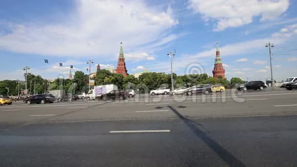 莫斯科克里姆林宫在阳光明媚的夏日俄罗斯视频的预览图