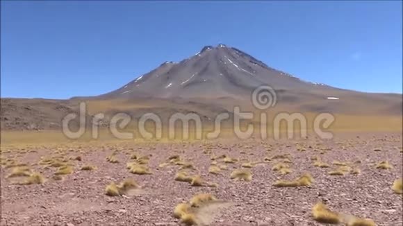 智利阿塔卡马沙漠山脉湖泊和山谷景观视频的预览图