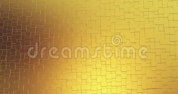 抽象几何金背景瓷砖纹理无缝环背景三维渲染视频的预览图