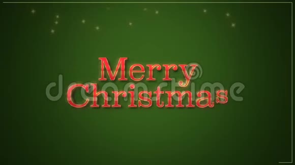绿色背景下的动画特写圣诞快乐视频的预览图