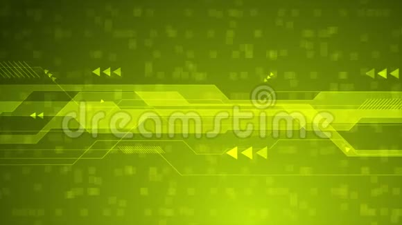 绿色几何技术视频动画视频的预览图