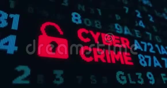 网络犯罪计算机和数据安全概念动画视频的预览图