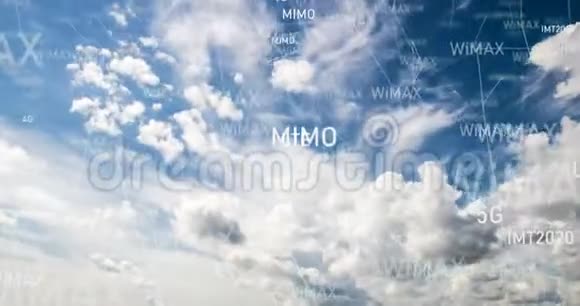 在云层中飞行镜头在云层中移动时间流逝视频的预览图