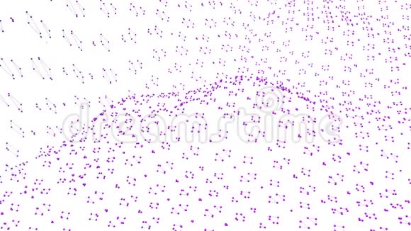 抽象简单紫罗兰挥舞三维网格或网格作为卡通游戏背景紫罗兰几何振动环境或视频的预览图