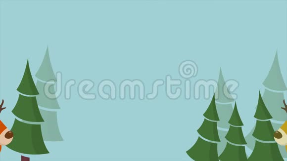 圣诞快乐鹿节动画视频的预览图