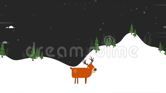 山上的圣诞景色视频的预览图