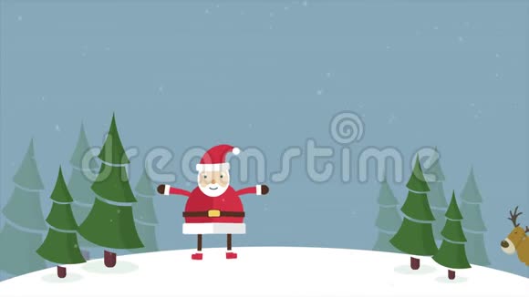 带有鹿景的圣诞动画视频的预览图