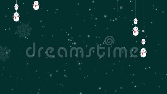 一个雪人动画背景视频的预览图