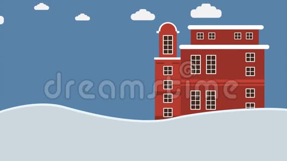 圣诞快乐销售商品动画节日背景与冬季镜头视频的预览图