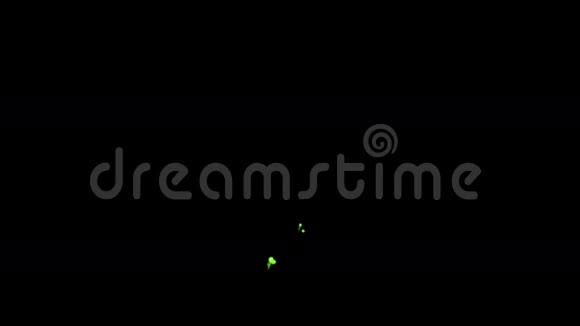 摘要背景黑色蜡染上的绿色或绿色三维渲染体素图形运动要素视频的预览图