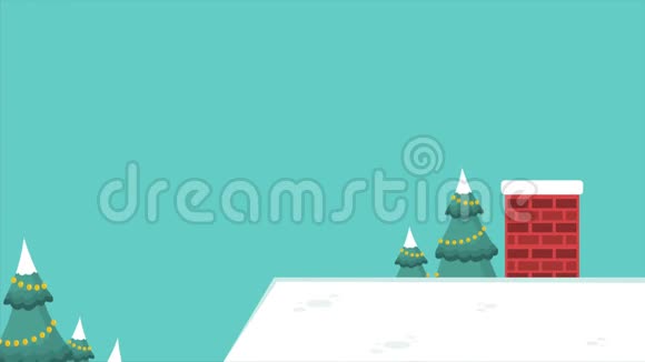 圣诞景观背景与圣诞老人片段视频的预览图