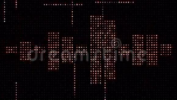 音乐浪潮灯光灯泡动画渲染背景循环4k视频的预览图