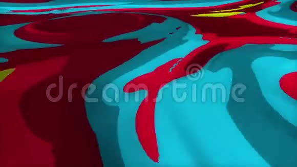 抽象彩色液体涂料或油墨扩散背景视频的预览图