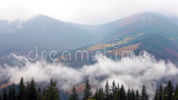 云的时间流逝山地景观全球变暖1920x1080视频的预览图