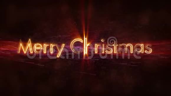 圣诞快乐文字循环动画黑暗动画背景视频的预览图