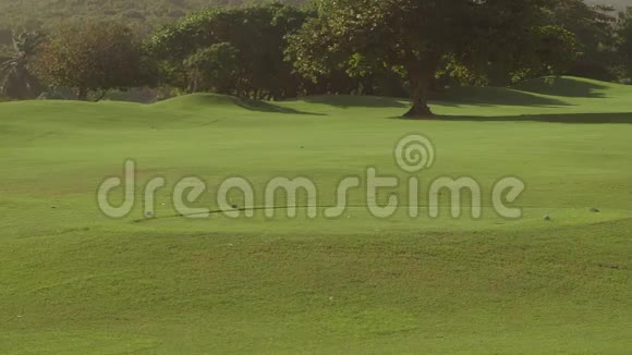 高尔夫球场热带海岛体育游乐项目视频的预览图