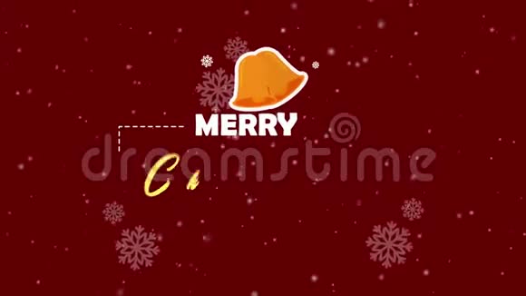 圣诞快乐带着动画铃铛圣诞视频的预览图