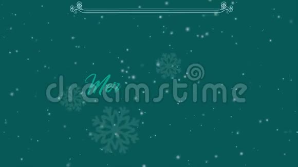 圣诞快乐背景动画与雪人视频的预览图