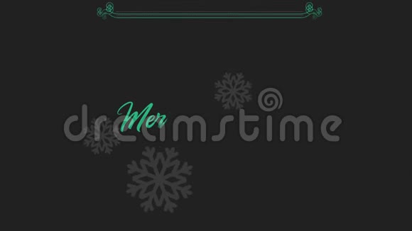 圣诞快乐背景动画与雪人视频的预览图