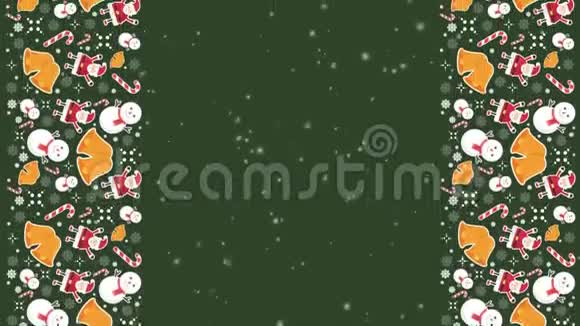 圣诞快乐及新年快乐动画背景视频的预览图