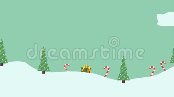 景观与树木圣诞节和节日圣诞镜头视频的预览图