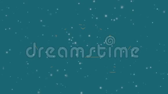 快乐的圣诞与伤寒学写作和动画雪树视频的预览图