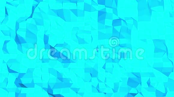 蓝色金属低聚波动表面作为三维卡通背景蓝色多边形几何振动环境或视频的预览图