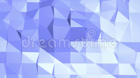 蓝色金属低聚波动表面作为卡通背景蓝色多边形几何振动环境或脉动视频的预览图