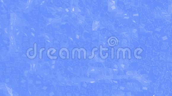 蓝色金属低聚波动表面作为景观蓝色多边形几何振动环境或脉动视频的预览图