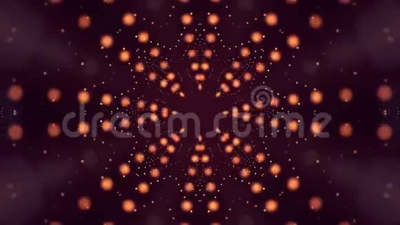 带有振荡发光粒子的科幻组合物4k科幻背景流畅循环动画视频的预览图