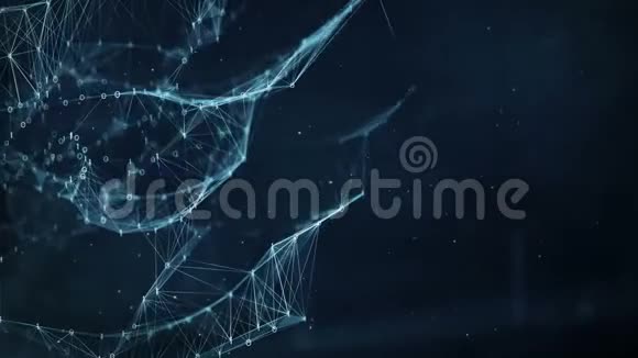 抽象运动背景数字双叉数据网络视频的预览图