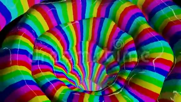 抽象的运动背景闪亮的灯光和能量波无缝的环能视频的预览图