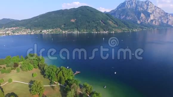 萨尔茨堡特拉恩西奥地利湖夏季视频的预览图