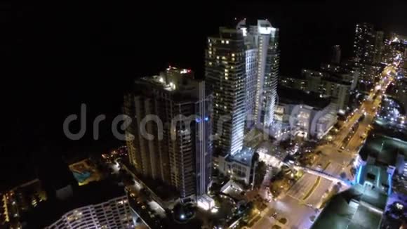 好莱坞海滩的空中视频视频的预览图